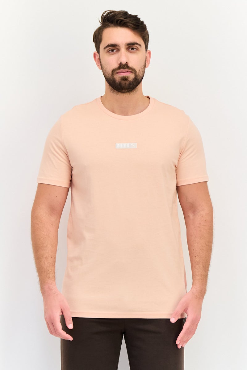 PUMA تي شيرت رياضي للرجال بأكمام قصيرة مناسب في الهواء الطلق، وردي - Image 1