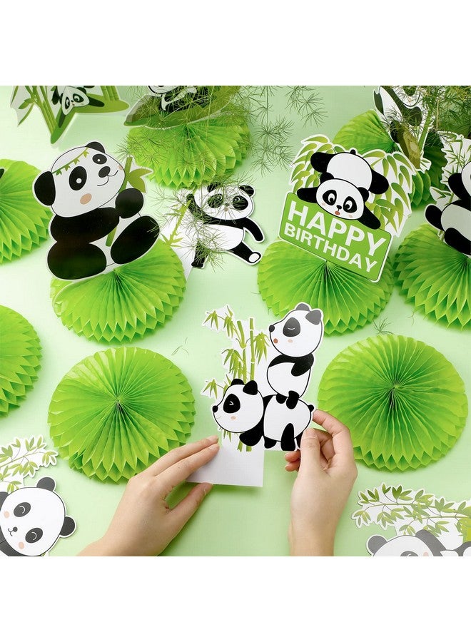 Demissle 14 Pieces Panda Party Decorations Panda Honeycomb Centerpieces Panda Party Supplies Cute Paper Table Centerpieces Birthday Party Table Decoration - Image 4