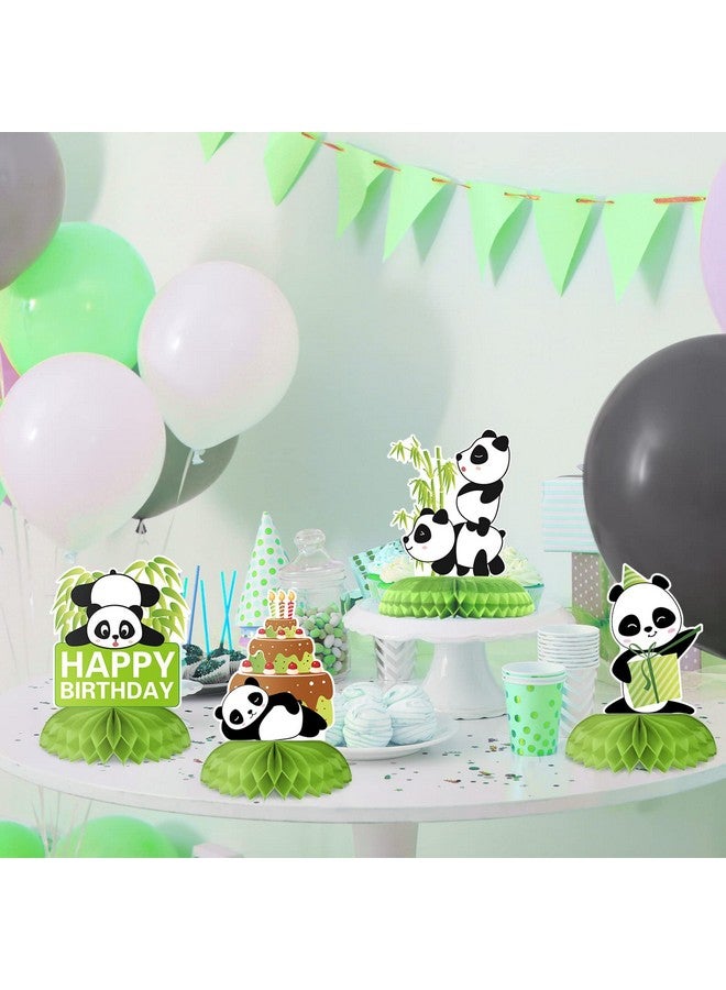 Demissle 14 Pieces Panda Party Decorations Panda Honeycomb Centerpieces Panda Party Supplies Cute Paper Table Centerpieces Birthday Party Table Decoration - Image 5