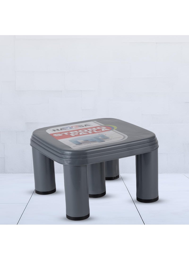 NAYASA Nayasa Strong No 517 | Durable Stool for Home | Light Weight Stool | Multipurpose Stool | Stool for Kitchen and Bathroom | Grey  - Image 2