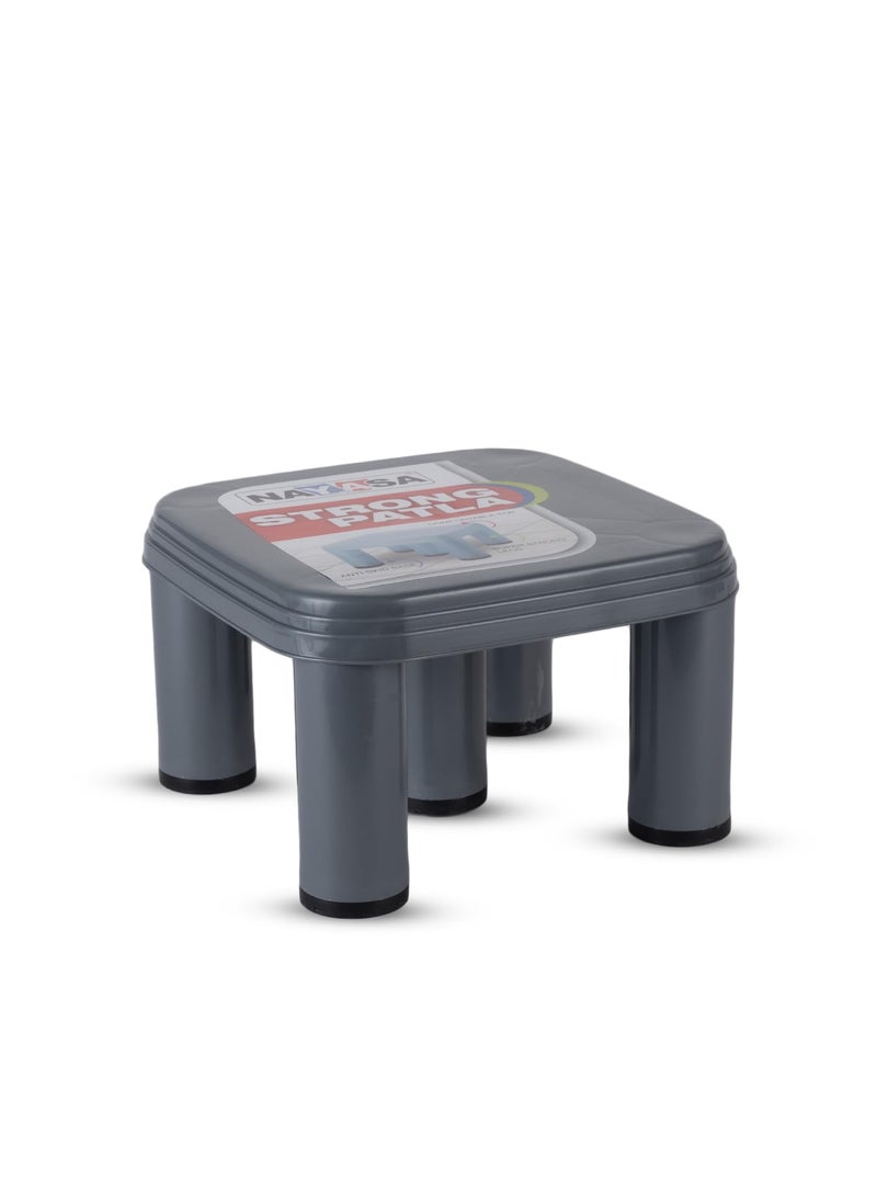 NAYASA Nayasa Strong No 517 | Durable Stool for Home | Light Weight Stool | Multipurpose Stool | Stool for Kitchen and Bathroom | Grey  - Image 1