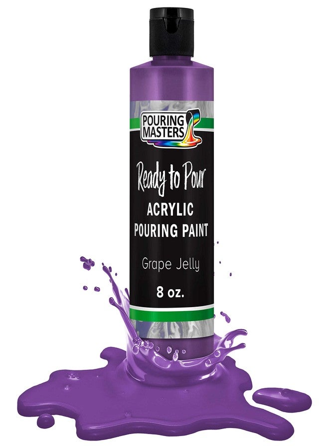 POURING MASTERS Grape Jelly Acrylic Ready to Pour Pouring Paint - Premium 8-Ounce Pre-Mixed Water-Based - for Canvas, Wood, Paper, Crafts, Tile, Rocks and More - Image 1