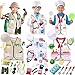 Sratte 3 Sets Kids Dress up Clothes for Boys Girls Explorer Doctor Chef Role Play Outfits with Hats Accessories Toddlers Dress up Costumes for Ages 37 - Image 3