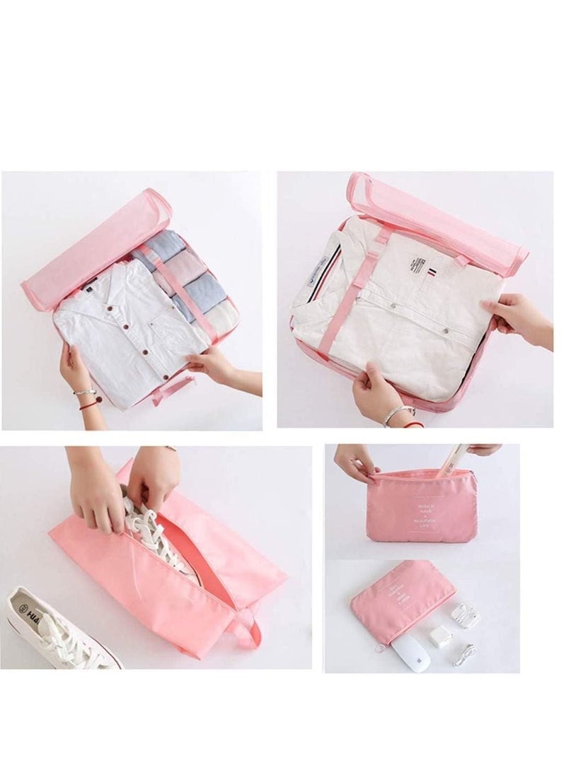 7 Pack Packing Cubes Value Set for Travel Luggage Organiser Bag Compression Pouches Clothes Suitcase Packing Organizers Set with Toiletry Bag