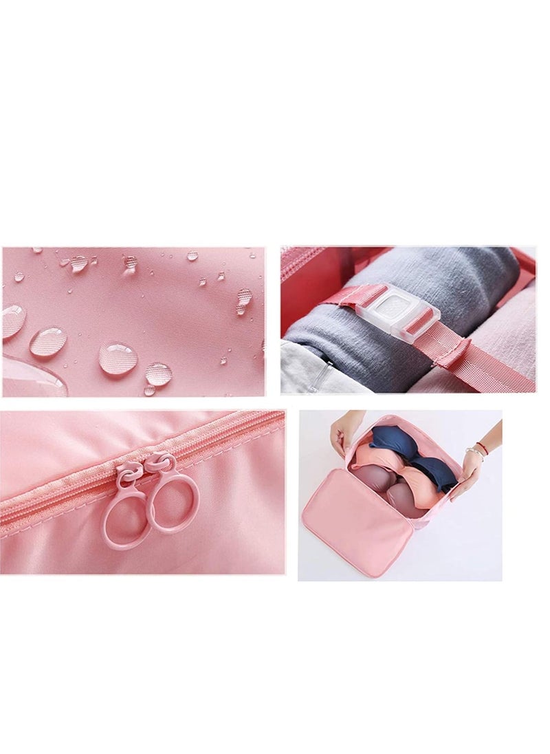 7 Pack Packing Cubes Value Set for Travel Luggage Organiser Bag Compression Pouches Clothes Suitcase Packing Organizers Set with Toiletry Bag