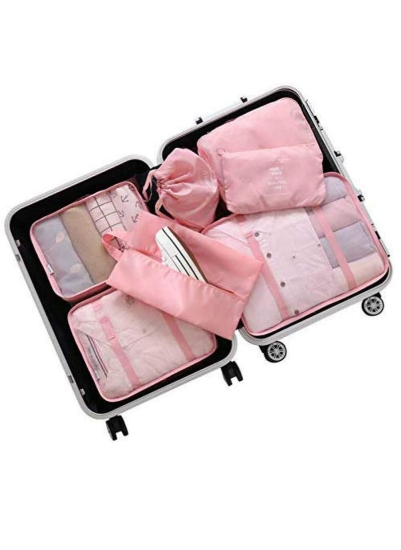 7 Pack Packing Cubes Value Set for Travel Luggage Organiser Bag Compression Pouches Clothes Suitcase Packing Organizers Set with Toiletry Bag