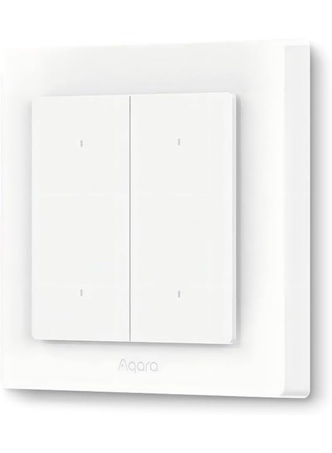 أكارا مفتاح الإضاءة الذكي Aqara H2 EU (ثنائي القناة، ثنائي الاتجاه، قناة واحدة)، يدعم بروتوكول Thread/Zigbee، مفتاح جداري للمنزل الذكي، يدعم Apple Home وGoogle Assistant وMatter عبر Thread - Image 2