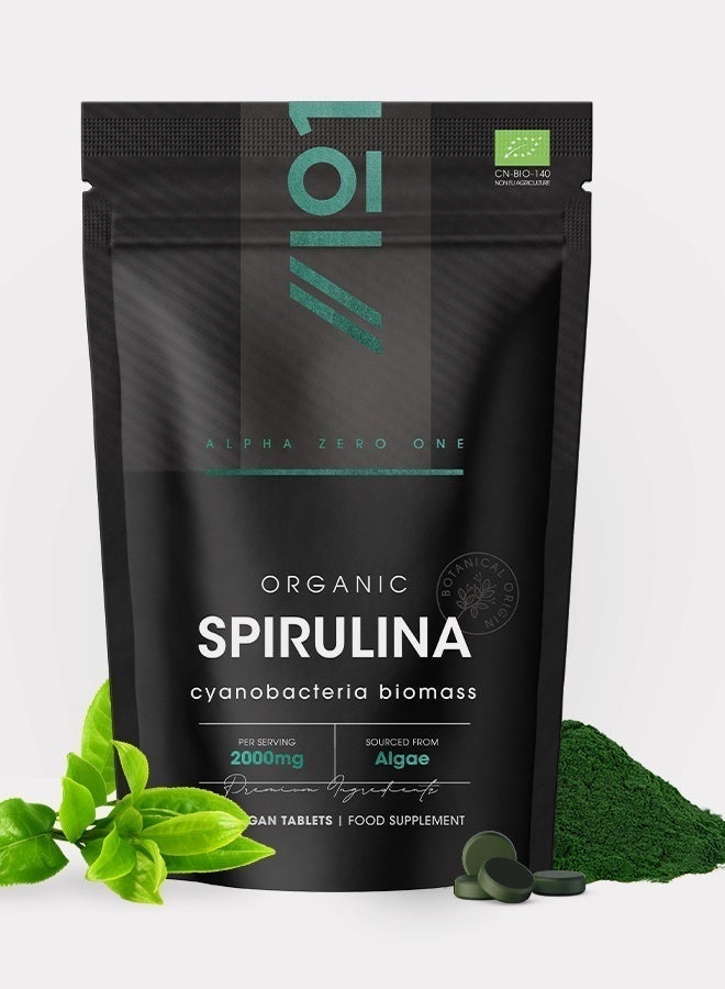 ALPHA01 Organic Spirulina 2000 mg – Supports Energy & Detox, 300 Tablets - Image 5