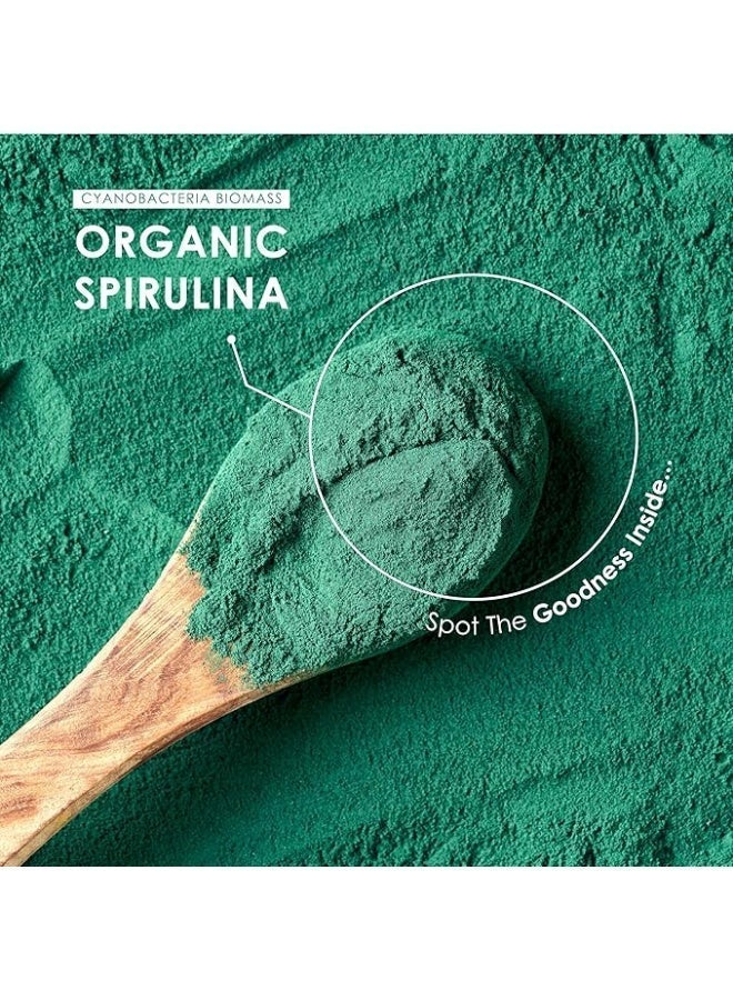 ALPHA01 Organic Spirulina 2000 mg – Supports Energy & Detox, 300 Tablets - Image 3