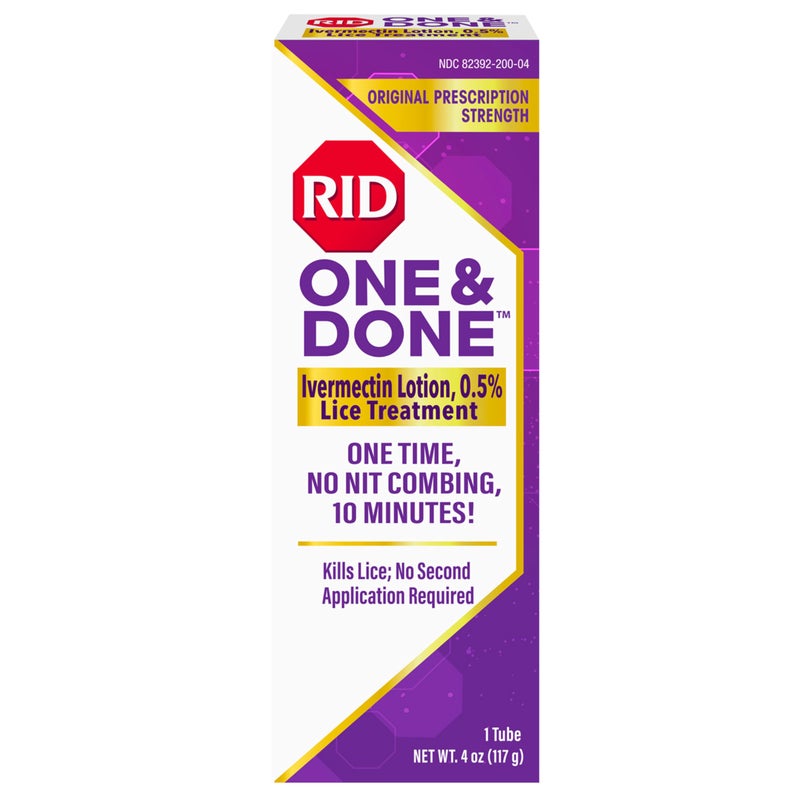 RID One Done Just One Application Head Lice Treatment No Combing Required Prescription Strength Ivermectin Lotion for Children Adults Eliminates Super Lice Renders Eggs Non Viable - Image 2