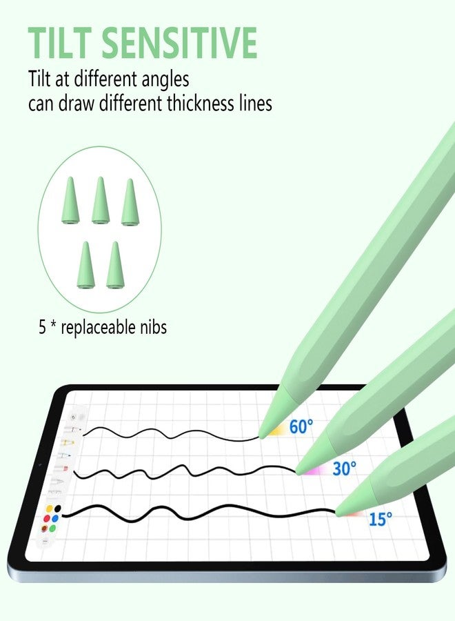 COO Stylus Pen for iPad 2018-2023 with Palm Rejection, Active Pencil for iPad 10th/9th/8th/7th/6th Generation, for iPad Pro 11/12.9 inch, for iPad Air 5th/4th/3th Gen, for iPad Mini 6th/5th Gen (Green) - Image 2