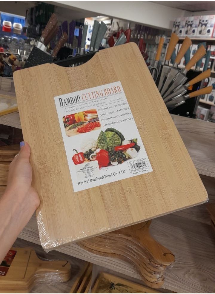 Bamboo cutting board with metal handle - pzsku/Z4DC6793C842BEE416F02Z/45/_/1735157971/70ff7d1b-a3b7-46c5-965f-e38fe980d824