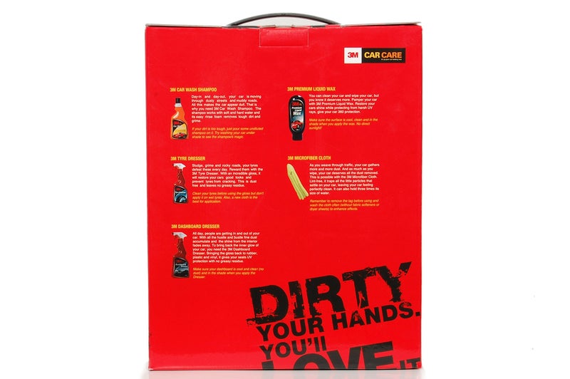 3M Large Car Care Kit | Car Shampoo | Tyre Dresser | Dashboard Dresser | Liquid Wax | Microfiber Cloth (All in One) - Image 4