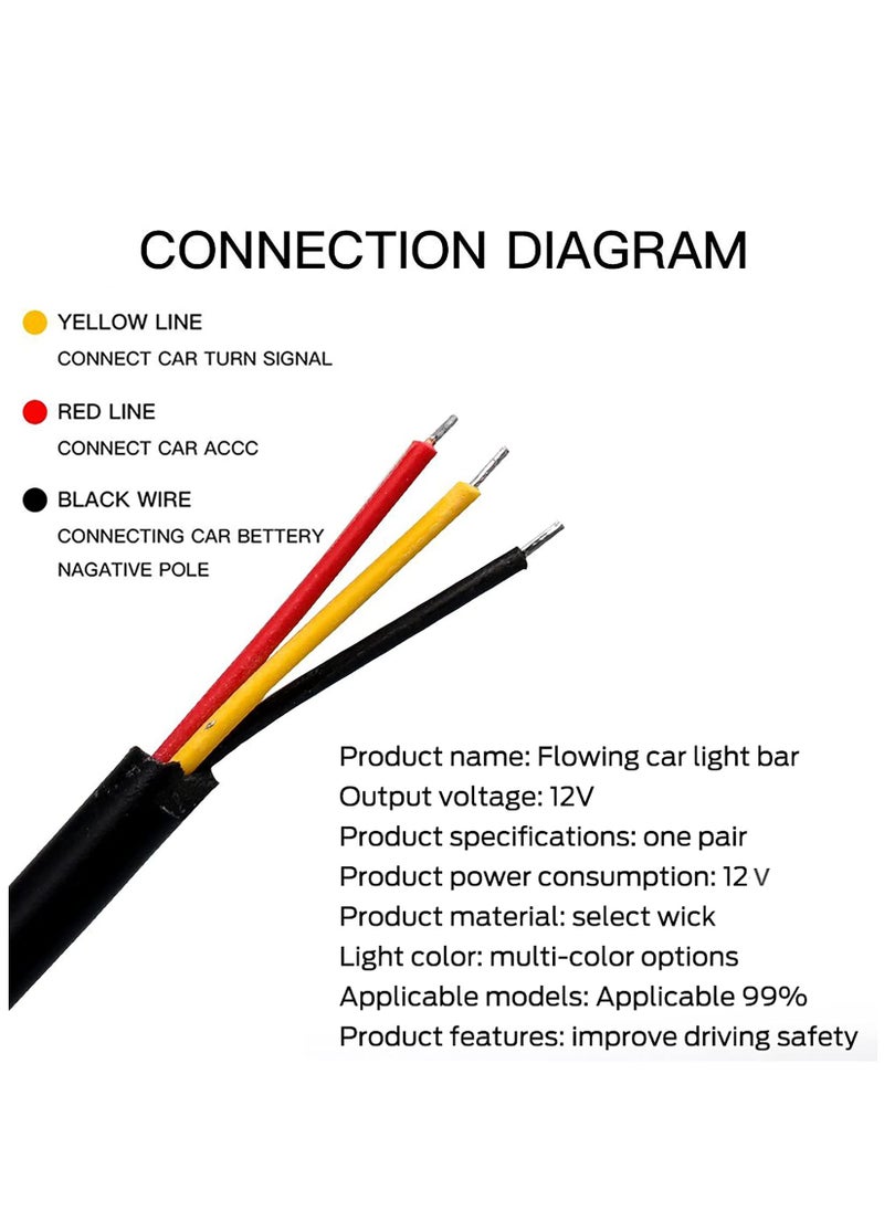 Arabest 2pcs LED DRL Car Daytime Running Light Flexible Waterproof Strip Auto Headlights White Turn Signal Yellow Brake Flow Lights 12V  - Image 3