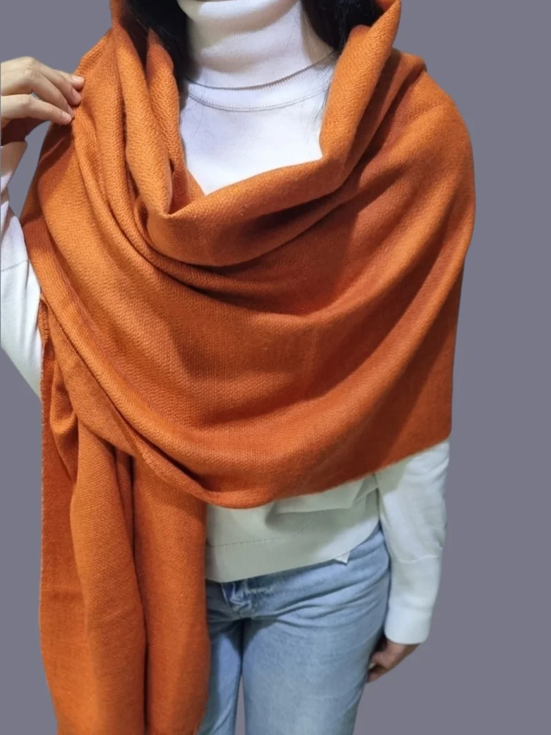 Tezzgelsin Women's Soft Wool Textured Shoulder Shawl Scarf