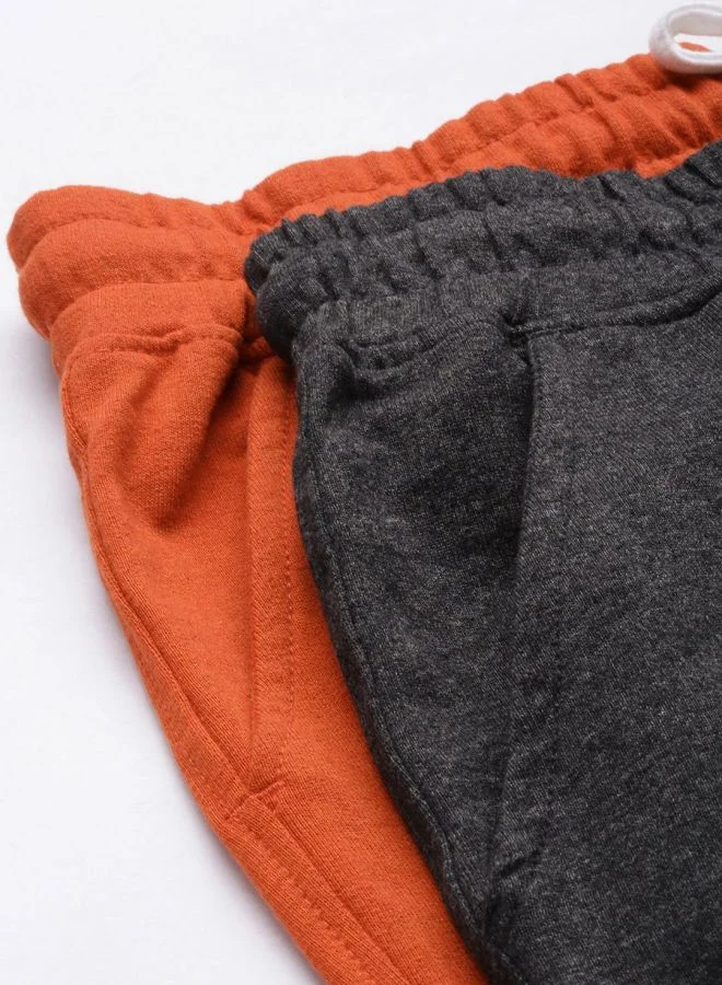 The Indian Garage Co Men Regular Fit Placement Embroidery Mid-Rise Knitted Shorts