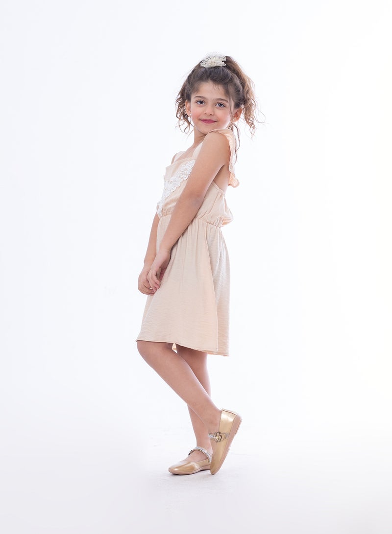 BCC BEBO_Embroidery dress dress_Beige - Image 2