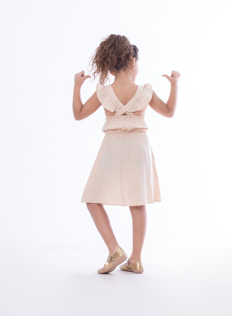 BCC BEBO_Embroidery dress dress_Beige - Image 3
