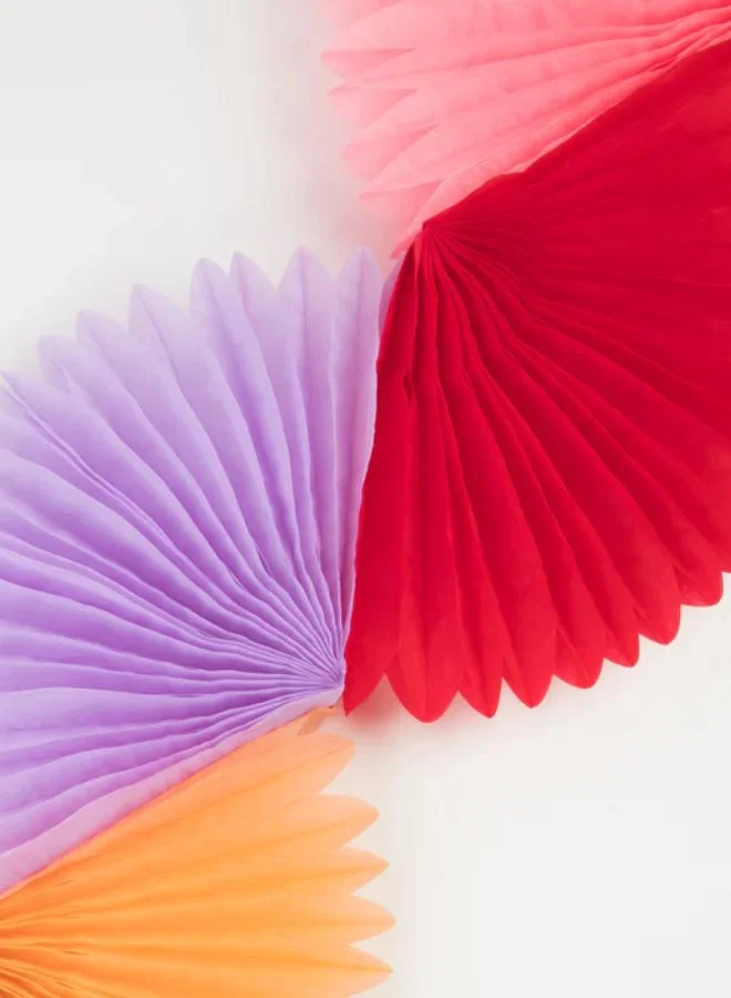 Meri Meri Rainbow Honeycomb Fan Garland
