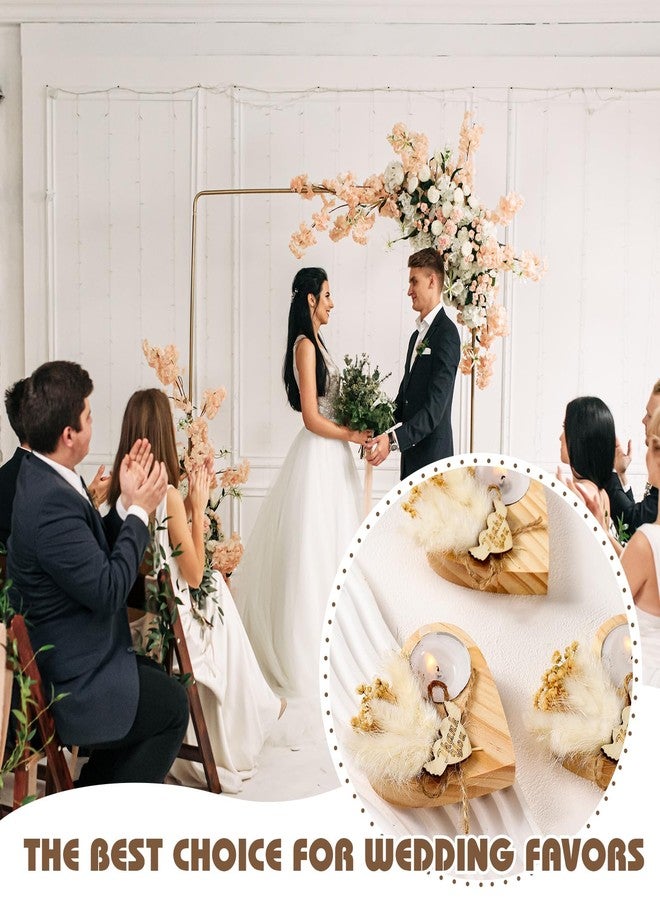 MTLEE 50 Pcs Wedding Candle Favors Bridal Shower Wedding Favors for Guests Bulk Rustic Thank You Gifts Tealight for Anniversary Engagement Baptism Birthday Party Return Gifts - Image 5