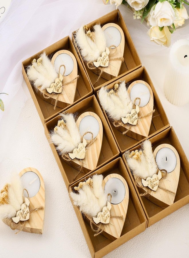 MTLEE 50 Pcs Wedding Candle Favors Bridal Shower Wedding Favors for Guests Bulk Rustic Thank You Gifts Tealight for Anniversary Engagement Baptism Birthday Party Return Gifts - Image 4