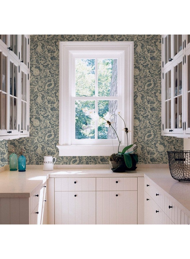 نو وولبيبر ورق حائط تيرين قابل للتقشير واللصق باللون الأزرق (Nus3622) - Image 2