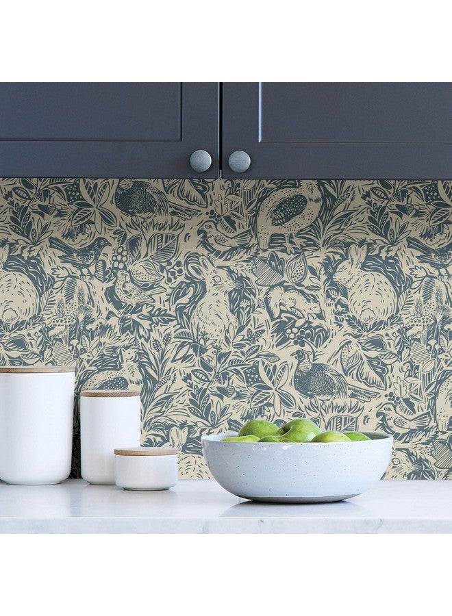 نو وولبيبر ورق حائط تيرين قابل للتقشير واللصق باللون الأزرق (Nus3622) - Image 3