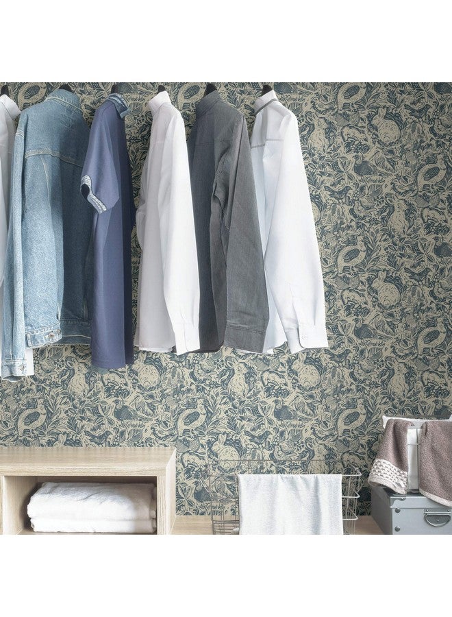 نو وولبيبر ورق حائط تيرين قابل للتقشير واللصق باللون الأزرق (Nus3622) - Image 4