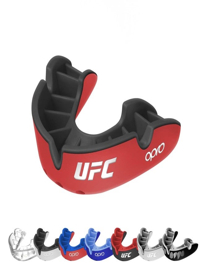 أوبرو واقي الفم الجديد من OPRO من المستوى الفضي للبالغين والشباب من UFC مع حافظة، وواقي للثة يتميز بتقنية تركيب ثورية لـ UFC و MMA والملاكمة و BJJ وغيرها من الرياضات القتالية (أحمر، للبالغين) - Image 1