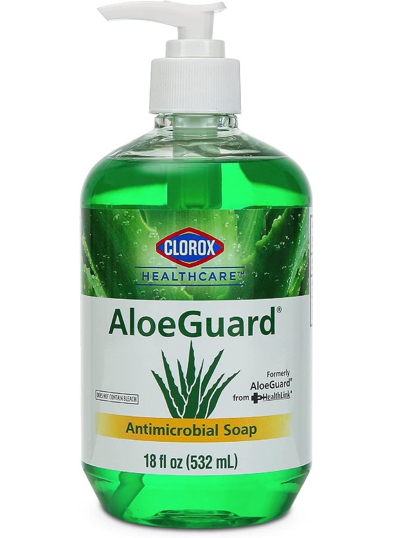Clorox Healthcare AloeGuard Antimicrobial Soap 18 Ounce Antimicrobial Hand Soap from for Healthcare Professionals  Hand Soap for Everyday Use with Aloe Vera to Soothe  Moisturize Hands