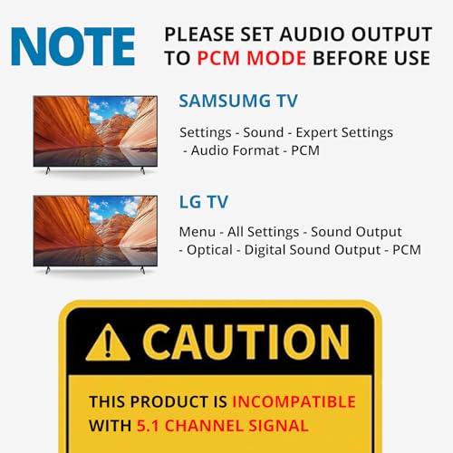 AUTOUTLET 192kHz Optical to RCA Converter DAC Digital to Analog Audio Converter Spdif/Optical/Toslink to RCA Audio Adapter with 3ft Cable Compatible for HDTV, DVD, Blu-Ray Players, Game Consoles - Image 5