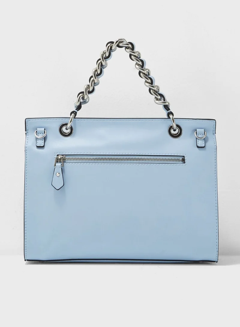 GUESS Sawyer Top Handle Flap Satchel