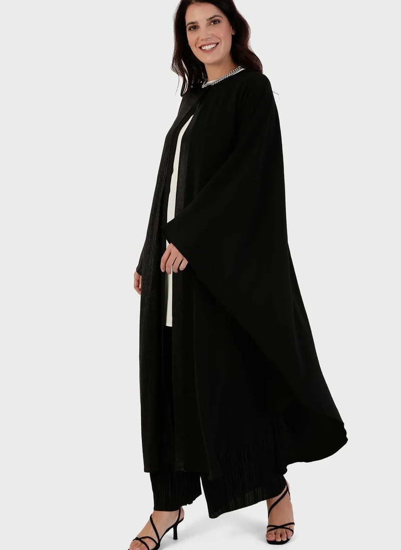 Alia by modanisa Metallic Finish Abaya