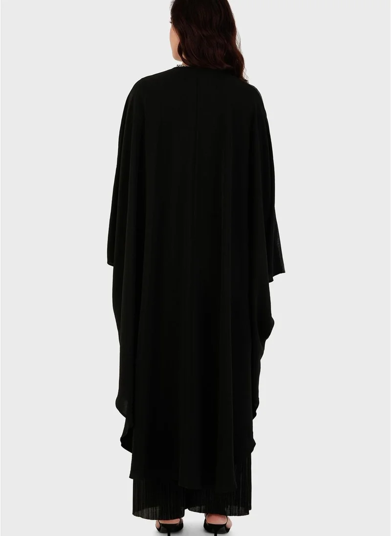 Alia by modanisa Metallic Finish Abaya