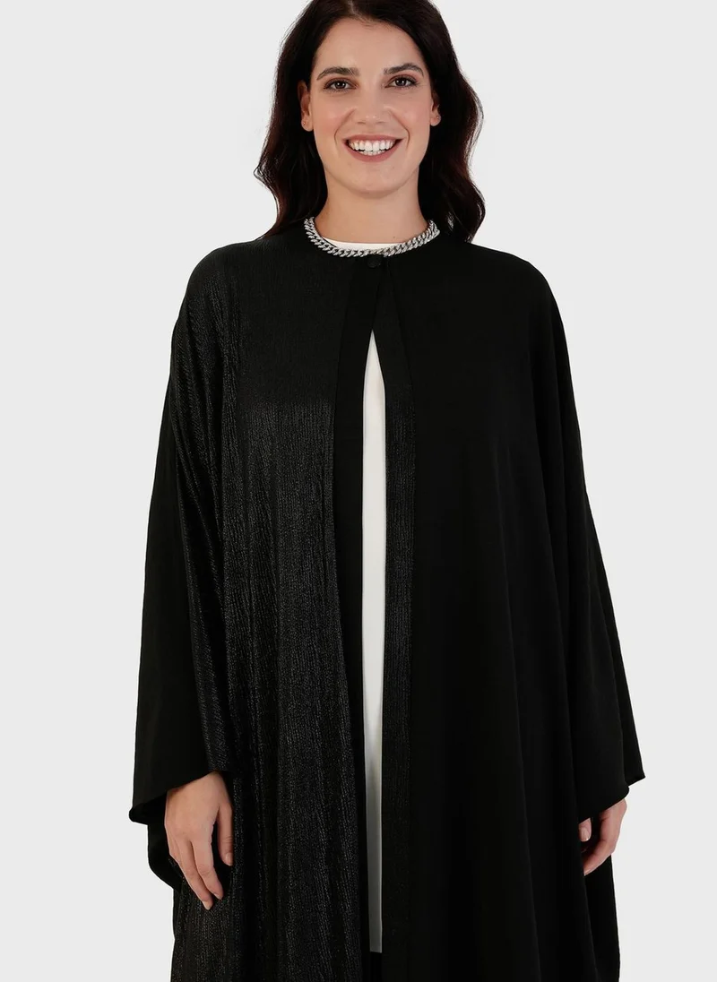 Alia by modanisa Metallic Finish Abaya