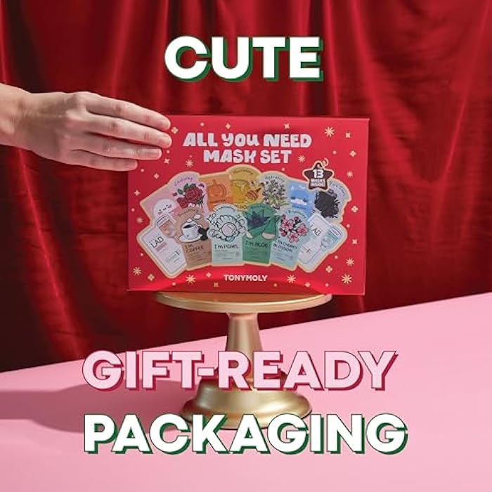 TONYMOLY All You Need Mask Set – 13-Piece Face Mask Set with 10 Hydrating Sheet Masks & 3 Eye Masks for All Skin Types, Skincare Variety Pack, Paraben-Free, Travel Size - Image 5