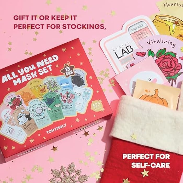 TONYMOLY All You Need Mask Set – 13-Piece Face Mask Set with 10 Hydrating Sheet Masks & 3 Eye Masks for All Skin Types, Skincare Variety Pack, Paraben-Free, Travel Size - Image 4