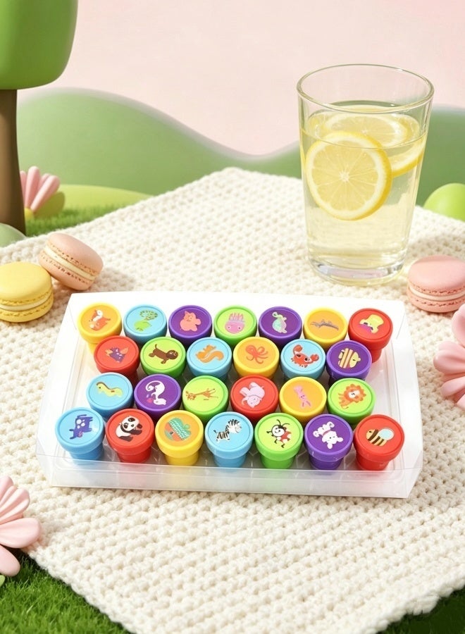 26-Piece Animals Stamps for Kids Self Inking Cute Stamps Washable Stamper Toys for Children Crafts Party Favor School Prizes Birthday Gift and Learn Props Birthday Gift Party Supplies Goodie Bag Prizes Classroom Rewards Filler Arts and Crafts for Kids - Image 4