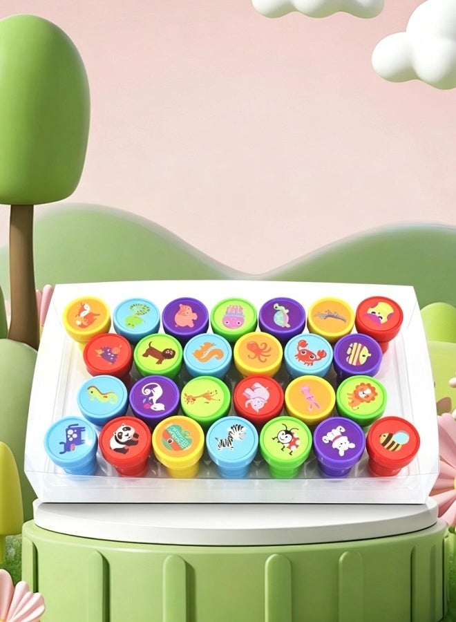 26-Piece Animals Stamps for Kids Self Inking Cute Stamps Washable Stamper Toys for Children Crafts Party Favor School Prizes Birthday Gift and Learn Props Birthday Gift Party Supplies Goodie Bag Prizes Classroom Rewards Filler Arts and Crafts for Kids - Image 2