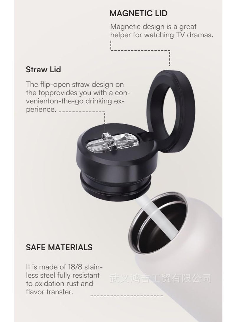 بلو فاير زجاجة حرارية 710 مل مع حامل هاتف MagSafe – فولاذ مقاوم للصدأ، دوران 360 درجة، خالية من BPA، عزل للمشروبات الساخنة والباردة، قاعدة مغناطيسية آمنة، تصميم سهل الحمل - Image 4