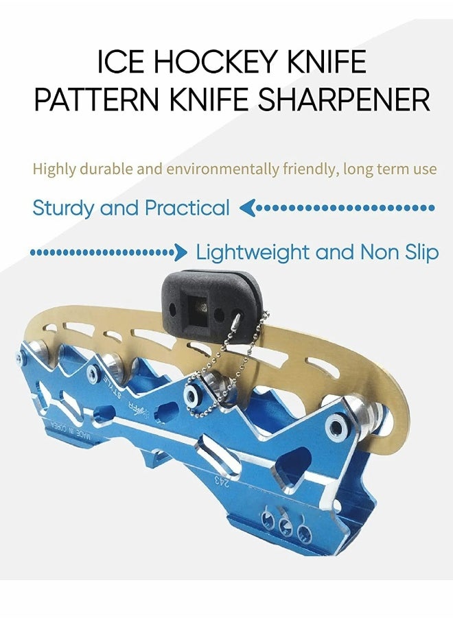 Generic Ice Skates Blade Sharpener, Adjustable Portable Sand Stone Hand Held Skate Sharpening Tool Ice Skate Edge Blade Sharpener Grinding Tool for Figure Skates Goalie Skates  - Image 2