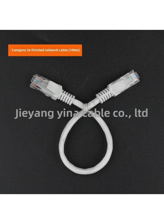Oxygen-free Copper Core Super Five Categories Six Gigabit Finished Network Cable Router Computer Short Broadband Network Cable Short 0.2 Meters-Color:Ultra Five Oxygen-free Copper [gray]-Line Length:25 M  - Image 1
