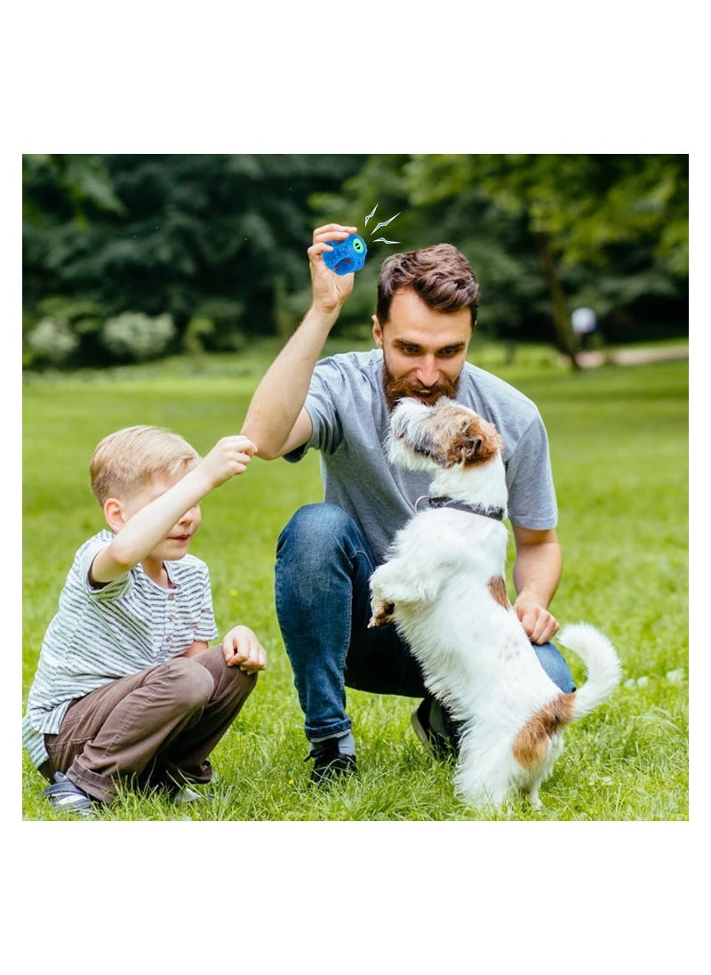 3Pcs Dog Balls with Sound Giggle Ball for Small, Medium Dogs Interactive Dog Toy Ball Dogs Bouncy Fetch Ball for Boredom Rubber Squeaky Balls Puppy Teeth Cleaning Ball for Pet Fetch Chew Ball Toys  - Image 2