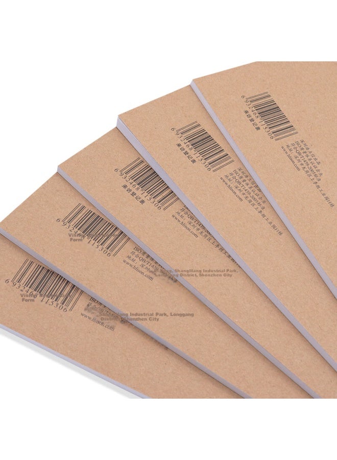 Lison Visitor Register Book, Visitor Log Book, Visitor Record Report, Foreign Personnel Entry And Register Book 50 Sheets/Book, Financial Supplies 5 Books/Set - Image 5