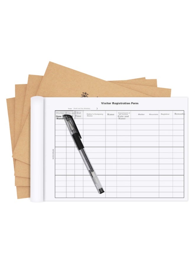 Lison Visitor Register Book, Visitor Log Book, Visitor Record Report, Foreign Personnel Entry And Register Book 50 Sheets/Book, Financial Supplies 5 Books/Set - Image 3