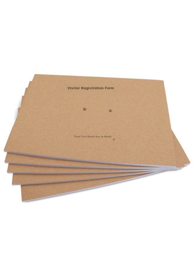 Lison Visitor Register Book, Visitor Log Book, Visitor Record Report, Foreign Personnel Entry And Register Book 50 Sheets/Book, Financial Supplies 5 Books/Set - Image 4