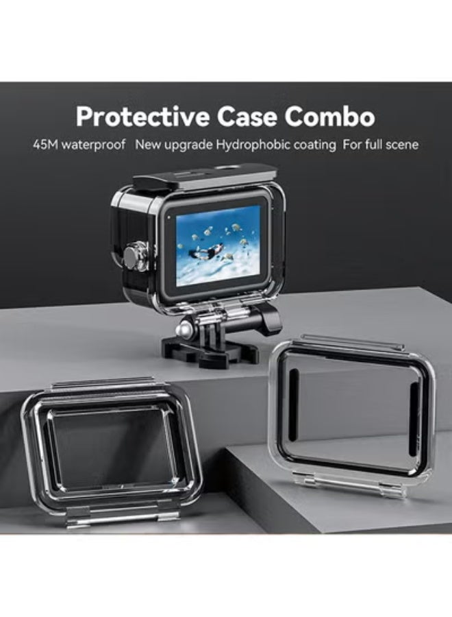 TELESIN Upgraded 60M/196FT Waterproof Case for GoPro Hero 12/11/10/9 Black Waterproof Coating to The Lens, Underwater Dive Case Housing Shell for GoPro 12, 6 × Anti-Fog Sheets, All Scenarios Available - Image 4