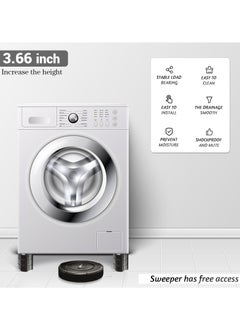 SYOSI Anti Vibration Pads for Washing Machine 4Pack Stackable Shock Noise Cancelling Washer Dryer Isolation Pad - Non-slip Noise Cancelling and Shock Support Protects Pedestals Fits Most Models  - Image 4