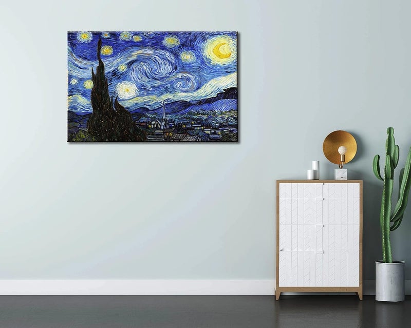 OKEXCKK Starry Night Canvas Art Print - Image 3
