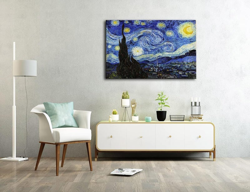 OKEXCKK Starry Night Canvas Art Print - Image 5